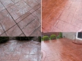 stamped patio cleaning