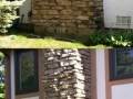 Stone chimney-brick cleaning