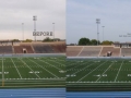 Bleachers in Joliet- power washing